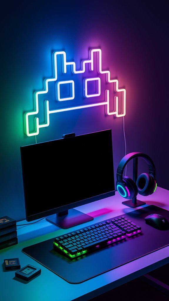 retro gaming neon decor retro gaming neon decor