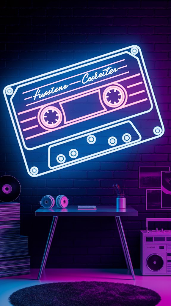retro music nostalgia sign retro music nostalgia sign