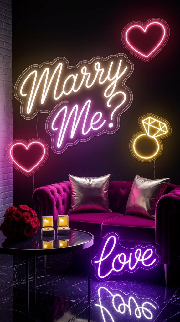 romantic engagement neon sign romantic engagement neon sign
