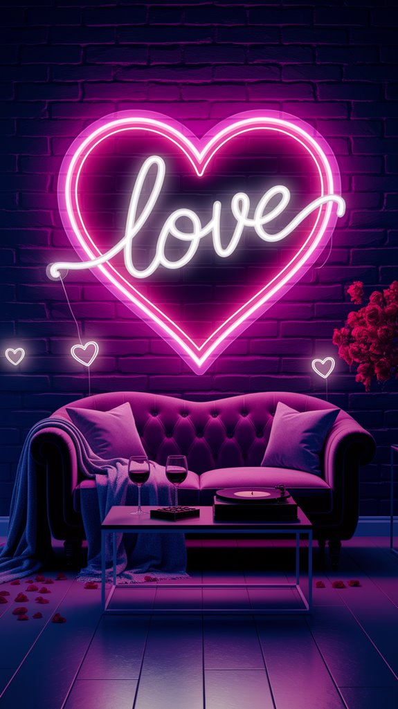 romantic glowing heart decor romantic glowing heart decor