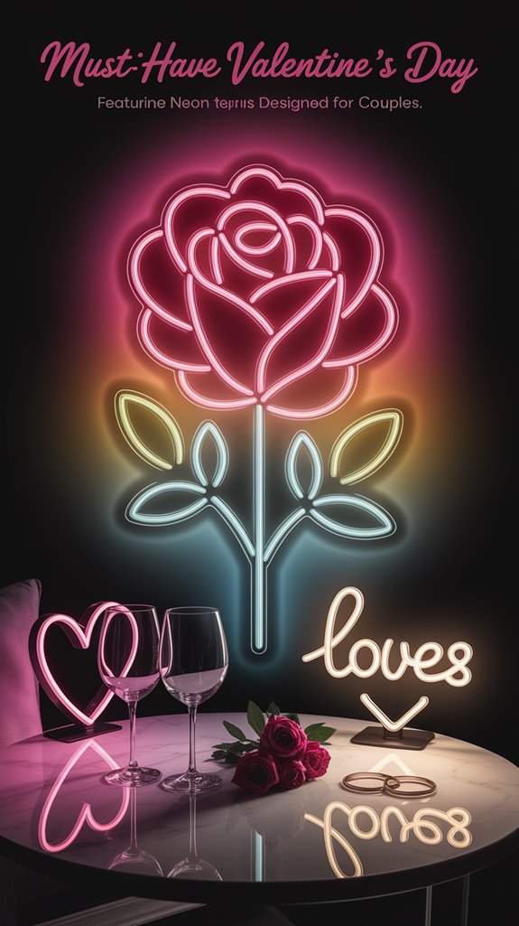 romantic glowing rose decor romantic glowing rose decor