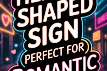 romantic heart shaped neon signs