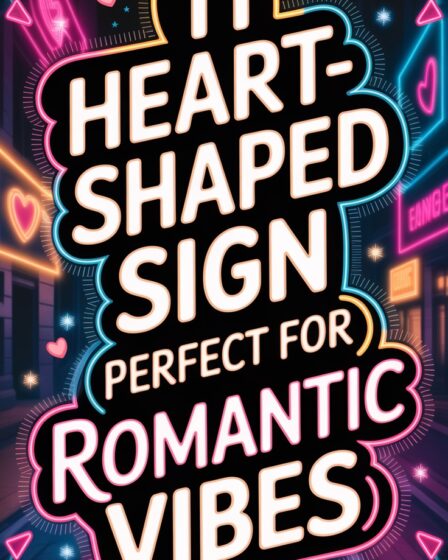 romantic heart shaped neon signs