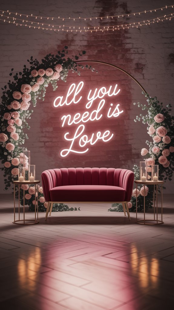 romantic wedding neon sign romantic wedding neon sign
