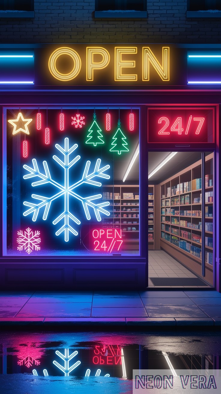 seasonal neon storefront displays seasonal neon storefront displays