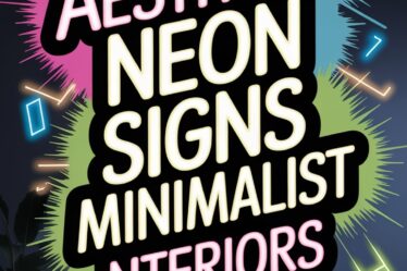 stylish minimalist neon decor