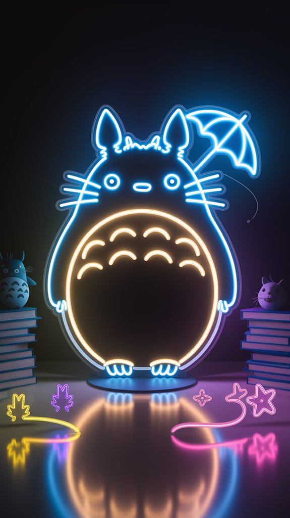 totoro neon display charm
