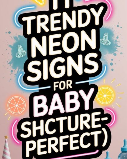 trendy neon signs baby showers