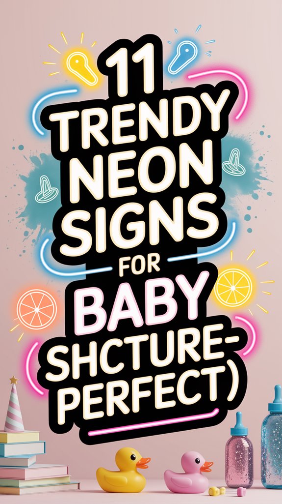 trendy neon signs baby showers trendy neon signs baby showers