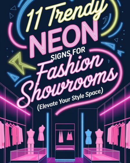 trendy neon signs showroom