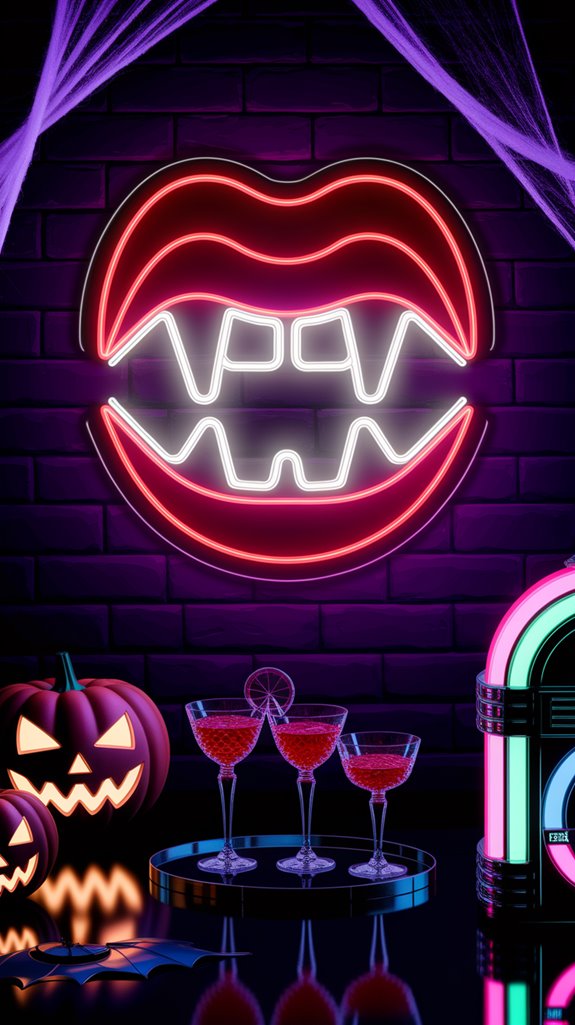 vampire fangs neon glow vampire fangs neon glow