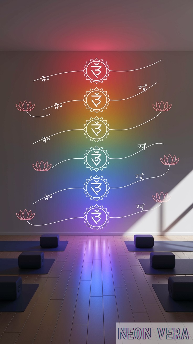 vibrant chakra neon art vibrant chakra neon art