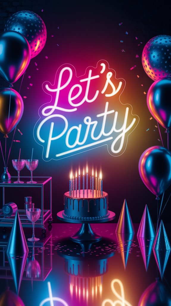 vibrant customizable party sign vibrant customizable party sign