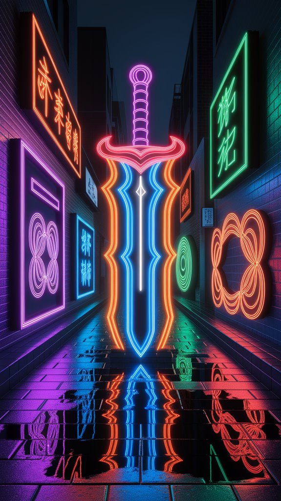 vibrant demon slayer decor