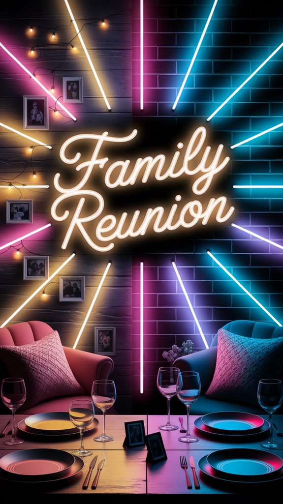 vibrant family reunion sign vibrant family reunion sign