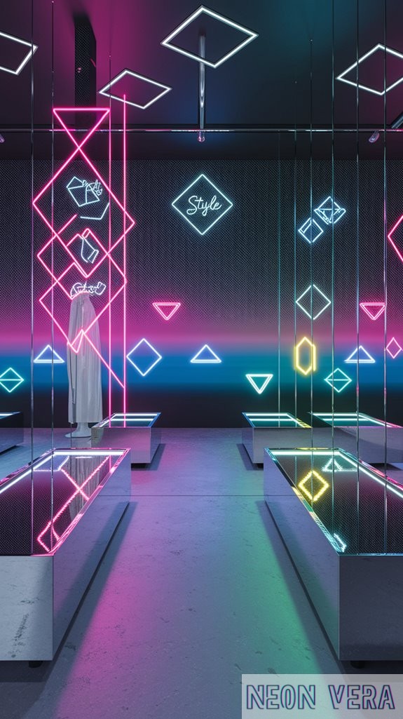 vibrant geometric fashion displays vibrant geometric fashion displays