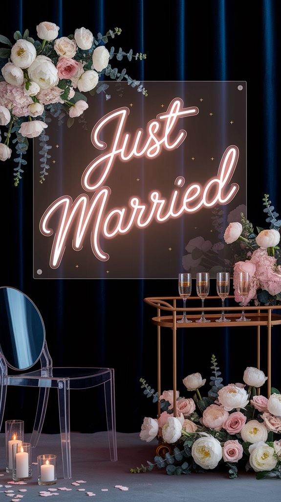 vibrant just married display vibrant just married display