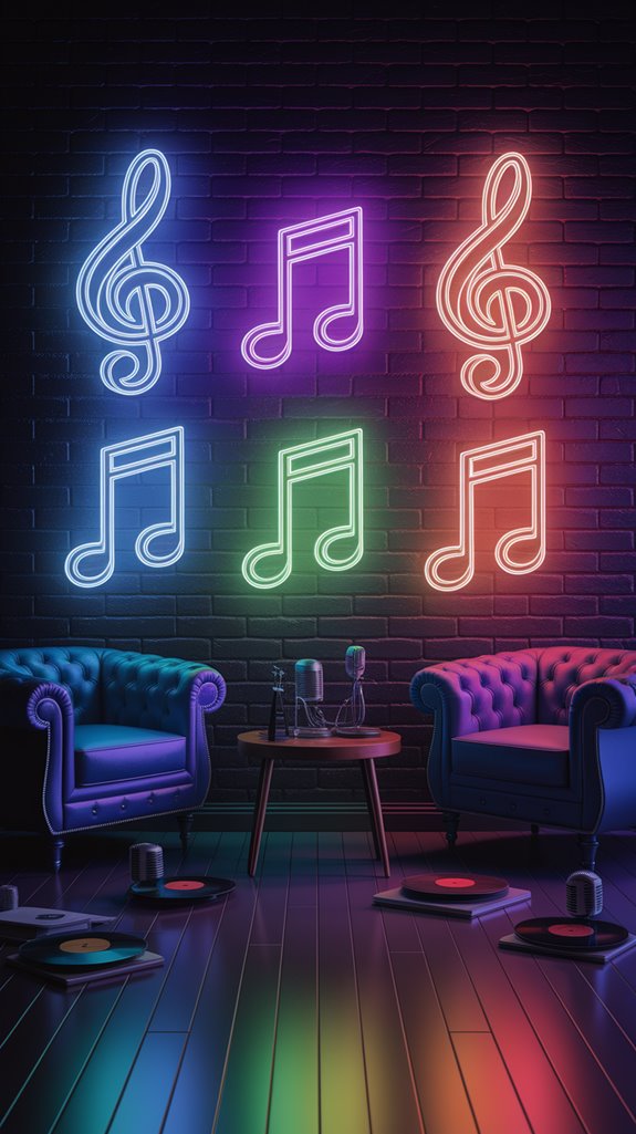 vibrant music note neon vibrant music note neon