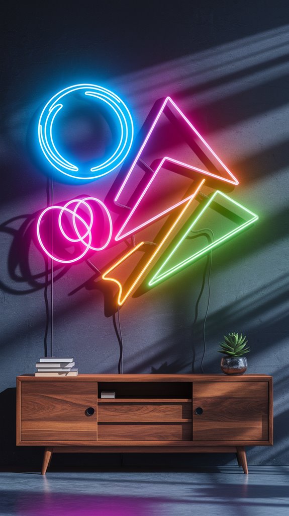 vibrant neon artistic expression