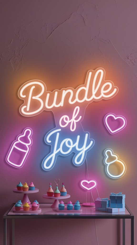 vibrant neon baby celebration vibrant neon baby celebration