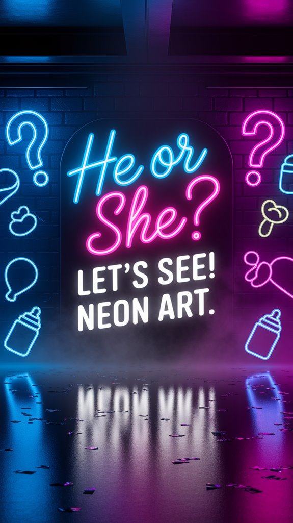 vibrant neon gender reveal vibrant neon gender reveal