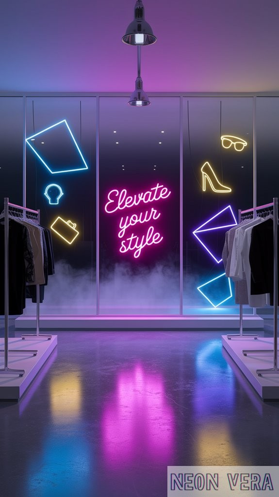 vibrant neon merchandise displays vibrant neon merchandise displays