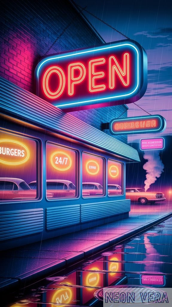 vibrant welcoming neon signage vibrant welcoming neon signage