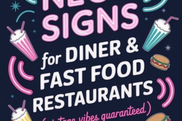 vintage neon diner signs