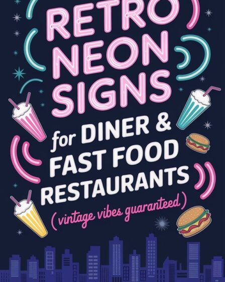 vintage neon diner signs