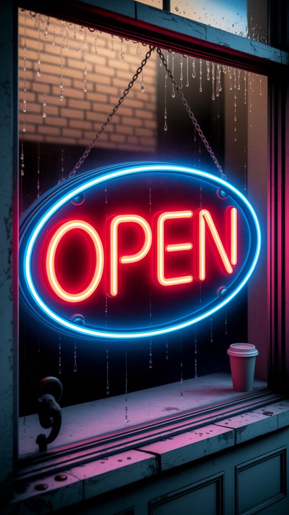 vintage neon open sign vintage neon open sign