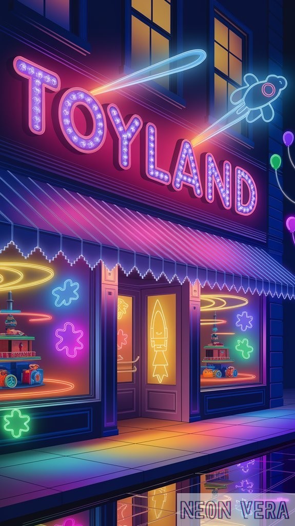 whimsical neon toy wonderland whimsical neon toy wonderland