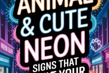 adorable neon animal signs