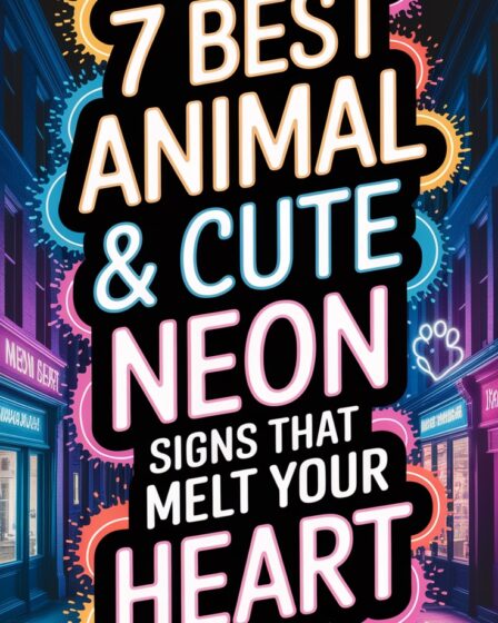 adorable neon animal signs