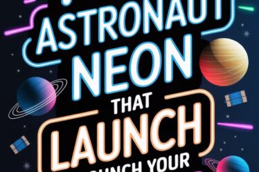 astronaut themed neon decor ideas