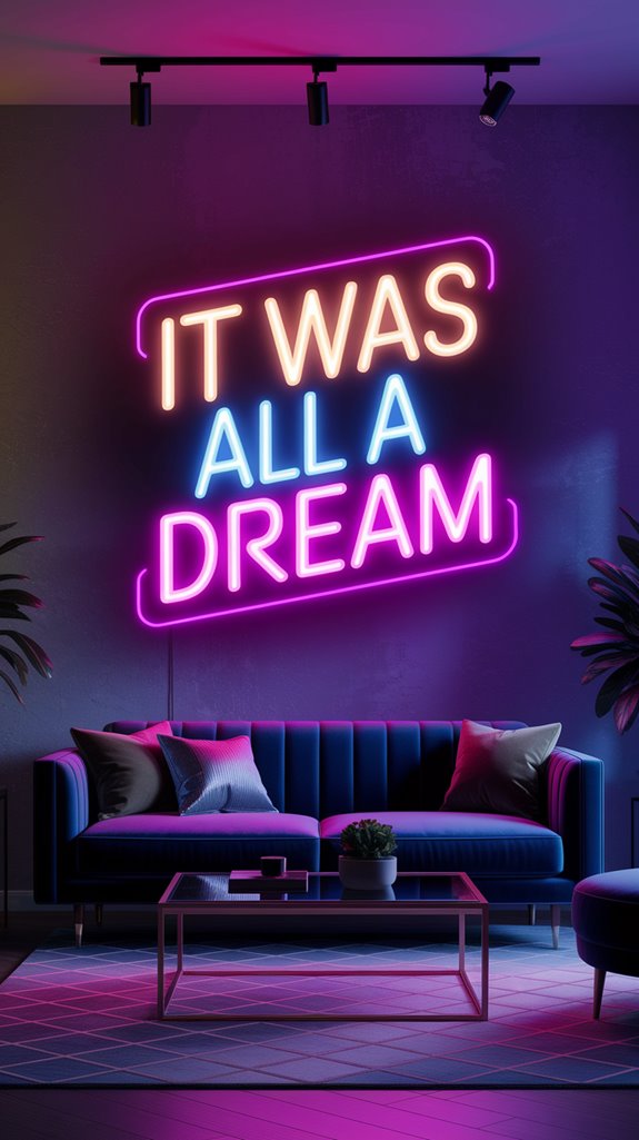 bold neon living room decor bold neon living room decor
