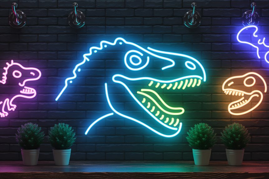 bold prehistoric neon decor bold prehistoric neon decor