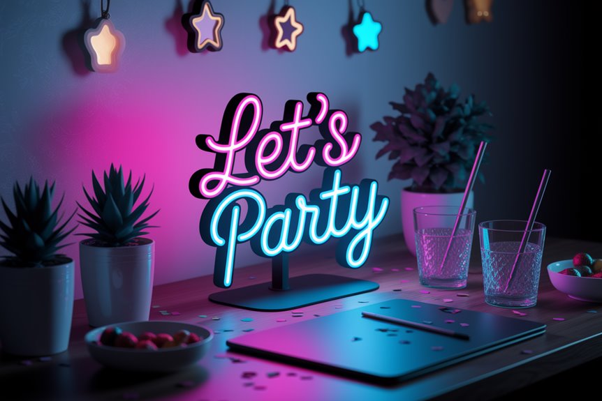 charming mini neon accents charming mini neon accents