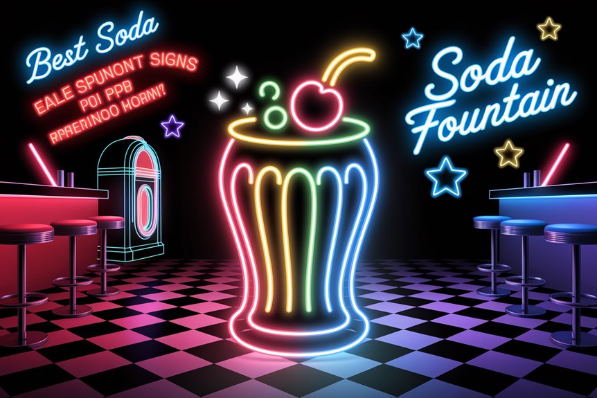 classic neon soda sign classic neon soda sign