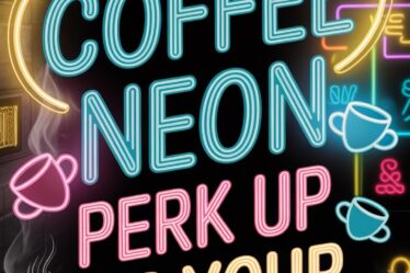 coffee themed neon wall decor