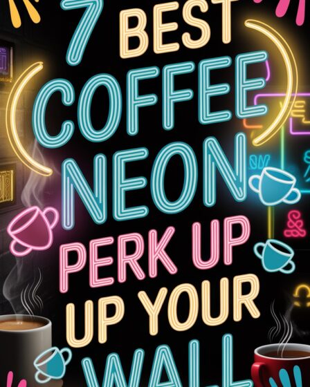 coffee themed neon wall decor