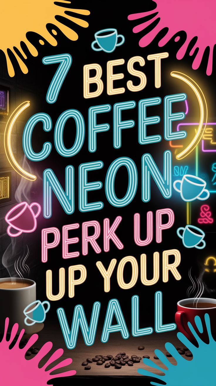 coffee themed neon wall decor