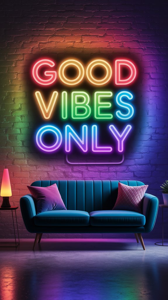 colorful positive energy sign colorful positive energy sign