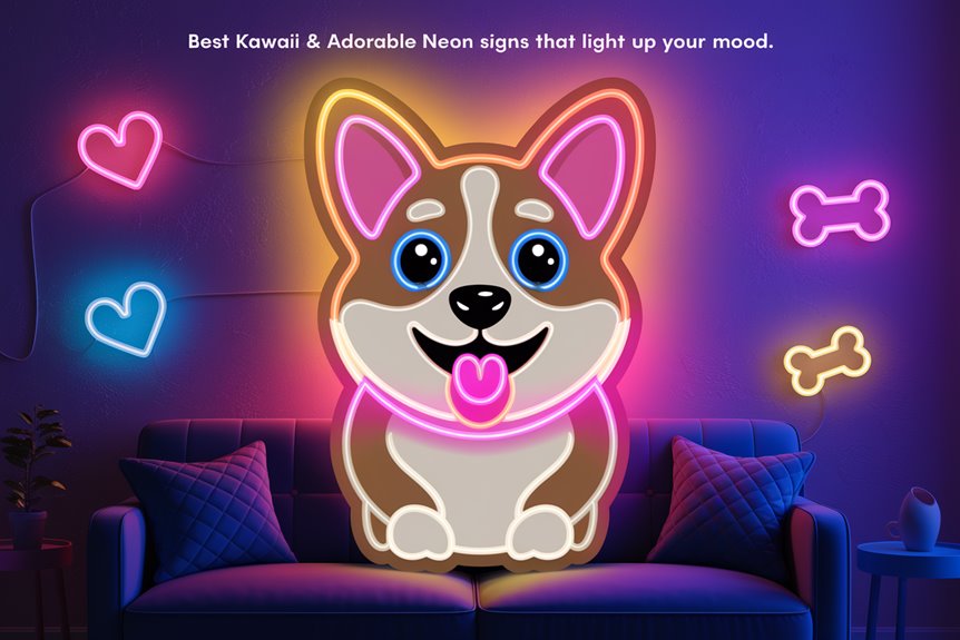 corgi neon decor charm corgi neon decor charm