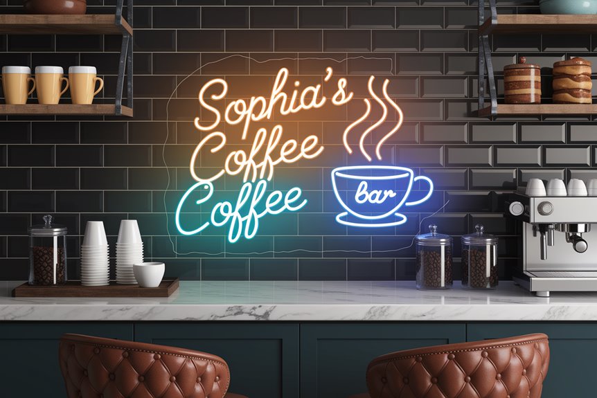 custom neon coffee sign