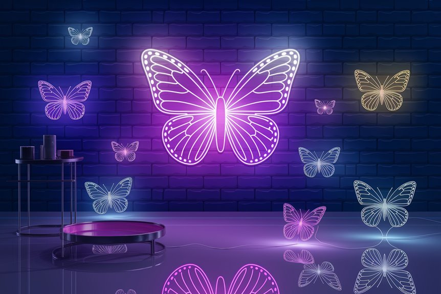 customizable neon butterfly sign customizable neon butterfly sign