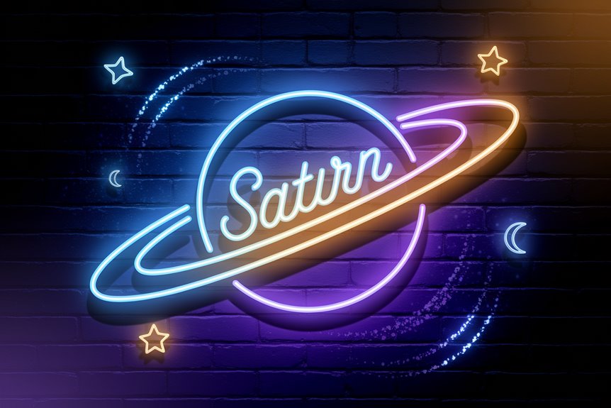 customizable saturn neon sign customizable saturn neon sign
