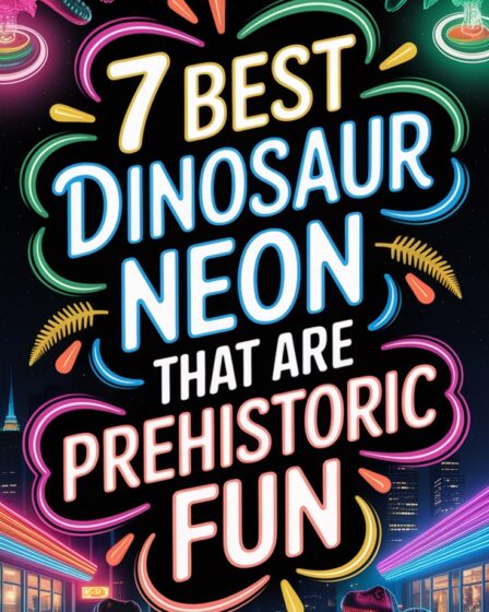 dinosaur themed neon signs