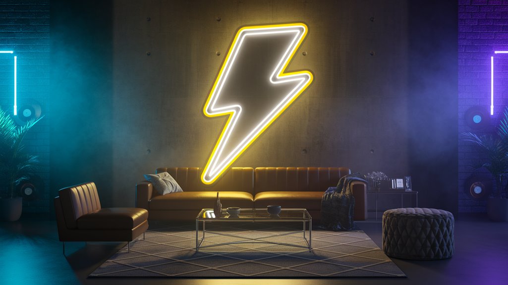 energizing lightning bolt neon energizing lightning bolt neon