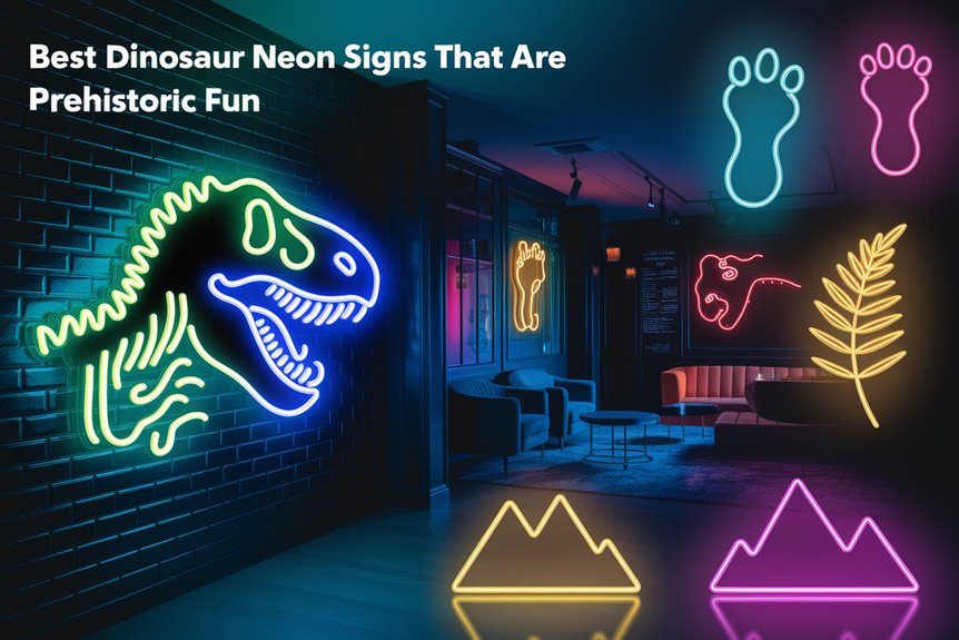 jurassic t rex neon light
