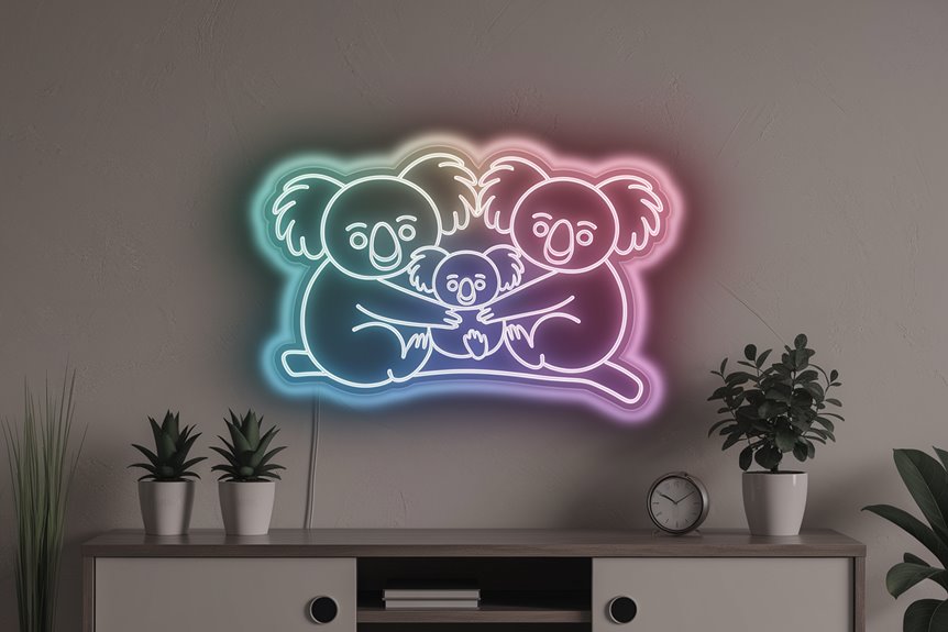 koala family glow accent